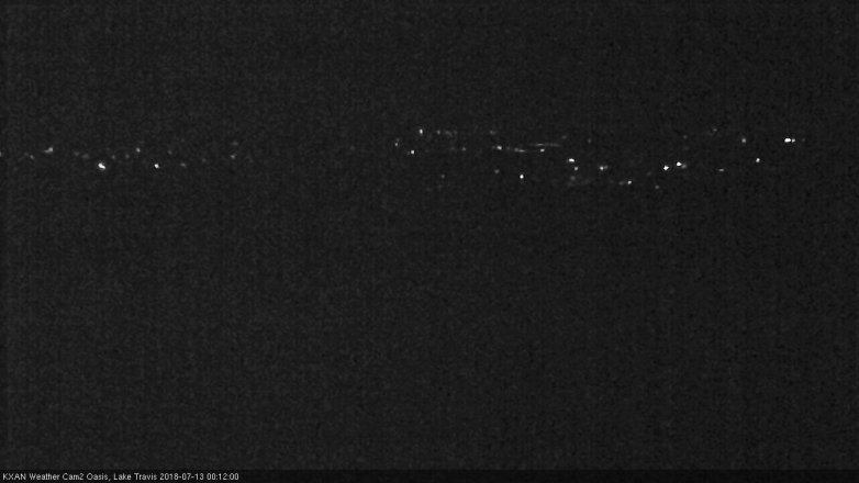 Lake Travis webcam, July 12, 2018 11:15 PM CT