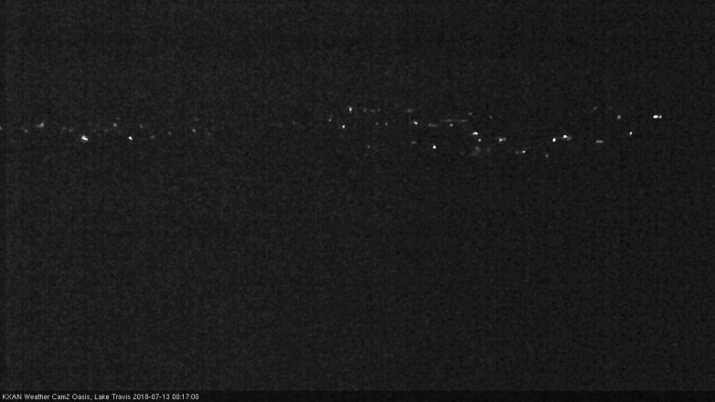 Lake Travis webcam, July 12, 2018 11:20 PM CT