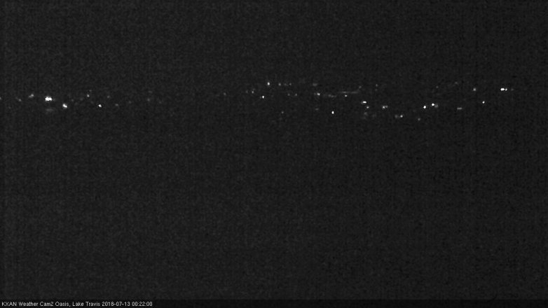 Lake Travis webcam, July 12, 2018 11:25 PM CT