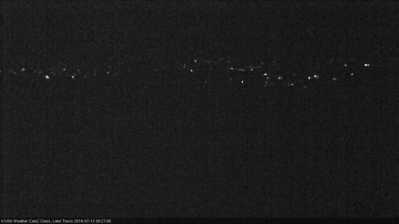 Lake Travis webcam, July 12, 2018 11:30 PM CT