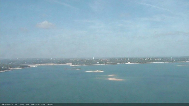 Lake Travis webcam, July 13, 2018 9:15 AM CT