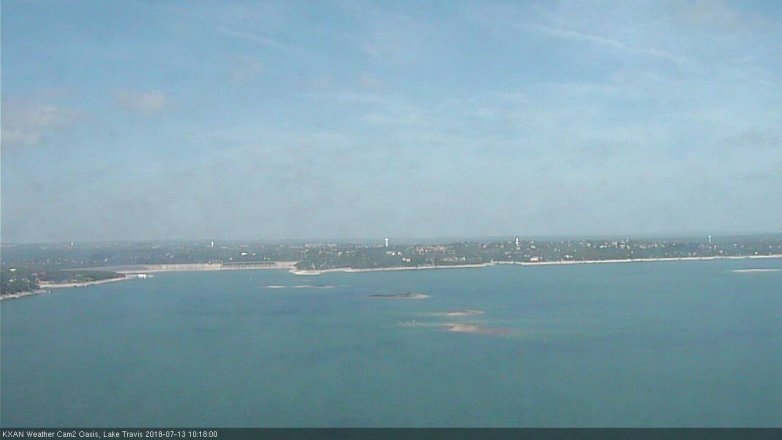 Lake Travis webcam, July 13, 2018 9:20 AM CT