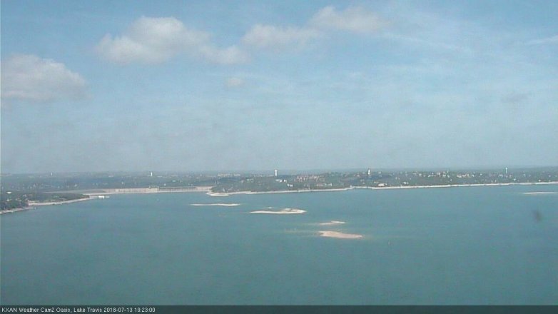 Lake Travis webcam, July 13, 2018 9:25 AM CT