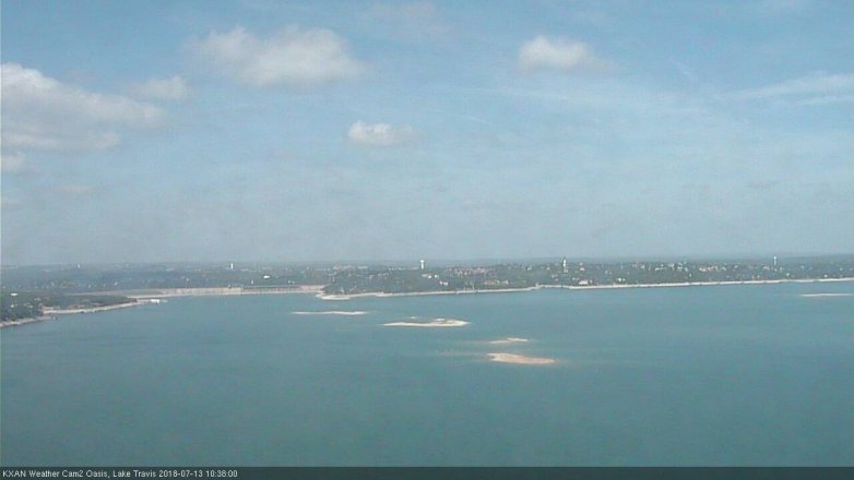 Lake Travis webcam, July 13, 2018 9:40 AM CT