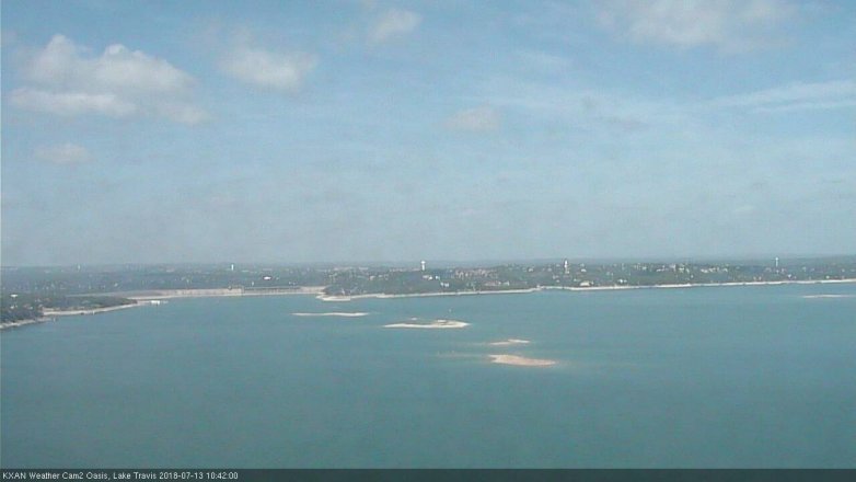 Lake Travis webcam, July 13, 2018 9:45 AM CT