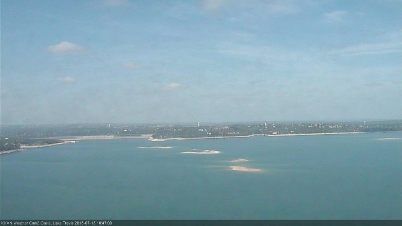 Lake Travis webcam, July 13, 2018 9:50 AM CT