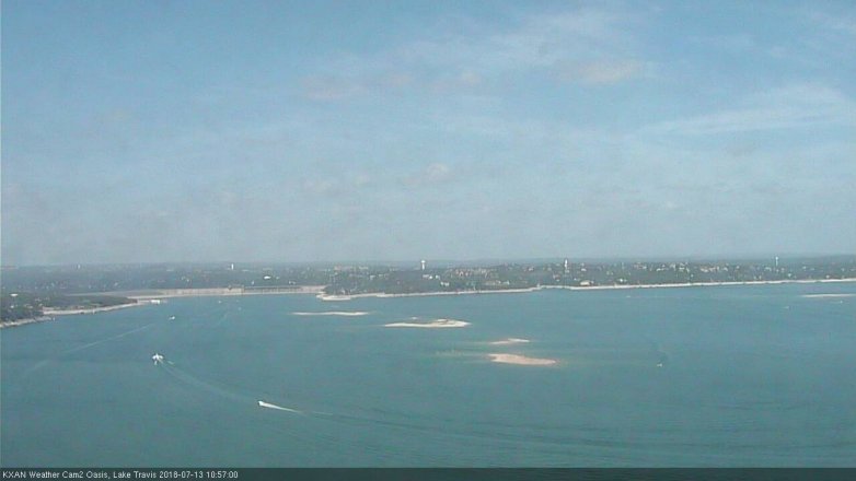 Lake Travis webcam, July 13, 2018 10:00 AM CT