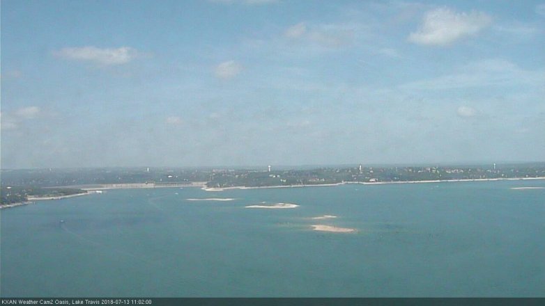 Lake Travis webcam, July 13, 2018 10:05 AM CT