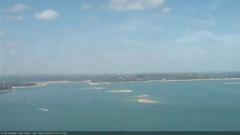 Lake Travis webcam, July 13, 2018 10:15 AM CT
