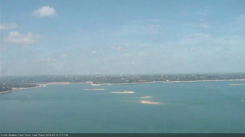 Lake Travis webcam, July 13, 2018 10:20 AM CT