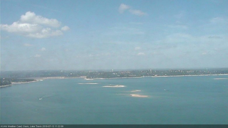 Lake Travis webcam, July 13, 2018 10:25 AM CT