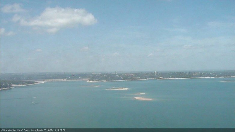 Lake Travis webcam, July 13, 2018 10:30 AM CT