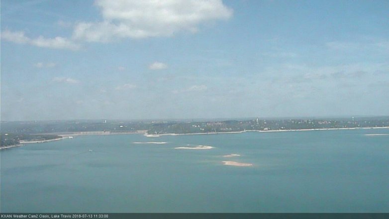 Lake Travis webcam, July 13, 2018 10:35 AM CT