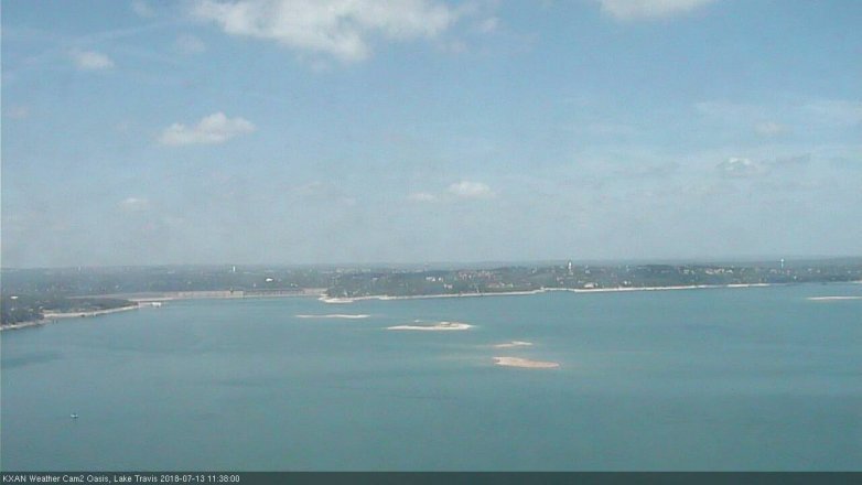 Lake Travis webcam, July 13, 2018 10:40 AM CT