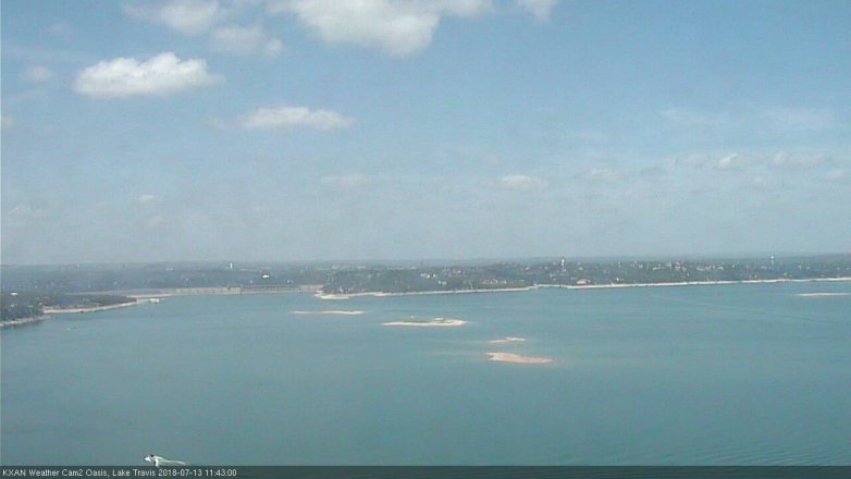 Lake Travis webcam, July 13, 2018 10:45 AM CT