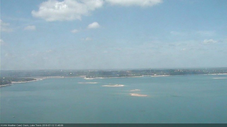 Lake Travis webcam, July 13, 2018 10:50 AM CT