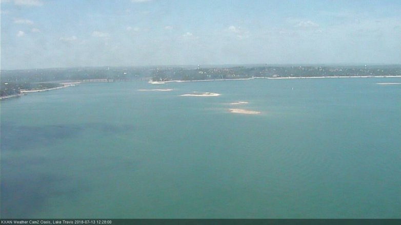 Lake Travis webcam, July 13, 2018 11:30 AM CT