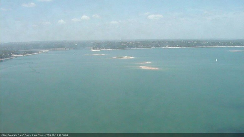 Lake Travis webcam, July 13, 2018 11:35 AM CT