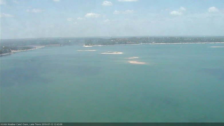 Lake Travis webcam, July 13, 2018 11:45 AM CT