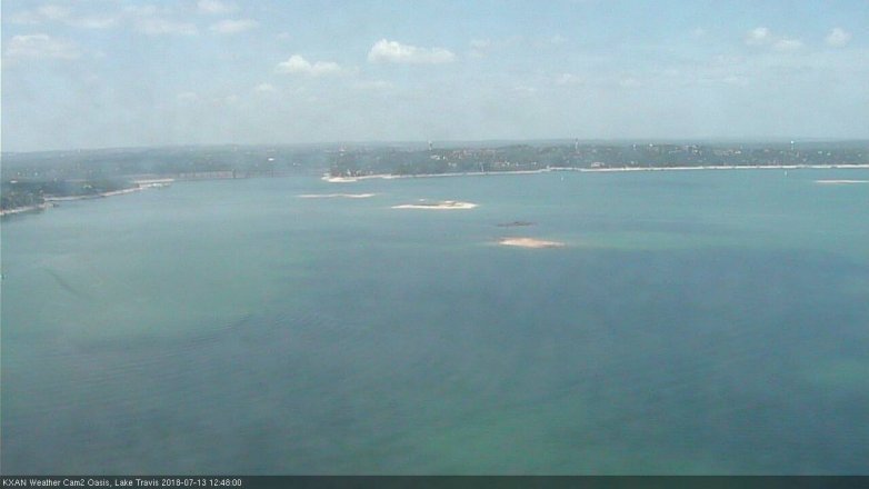 Lake Travis webcam, July 13, 2018 11:50 AM CT