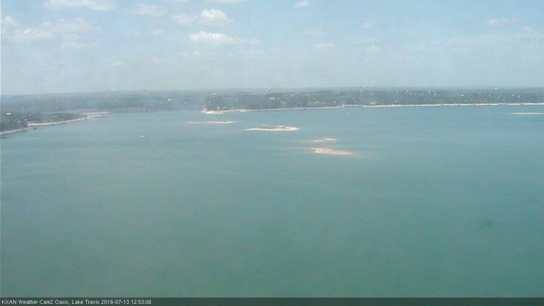 Lake Travis webcam, July 13, 2018 11:55 AM CT