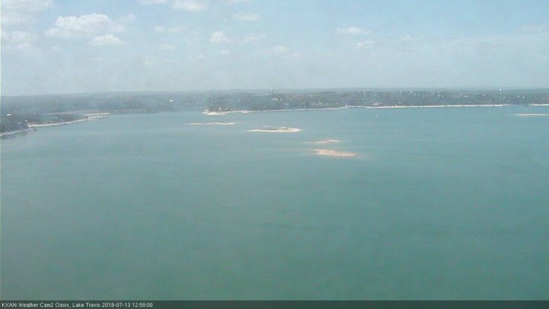 Lake Travis webcam, July 13, 2018 12:00 PM CT