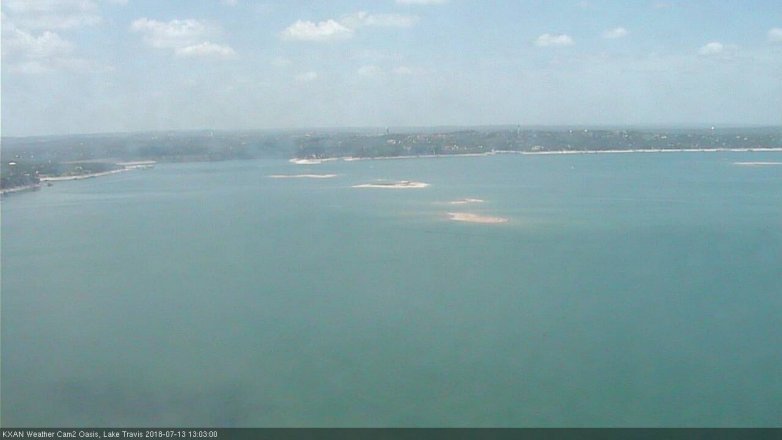 Lake Travis webcam, July 13, 2018 12:05 PM CT