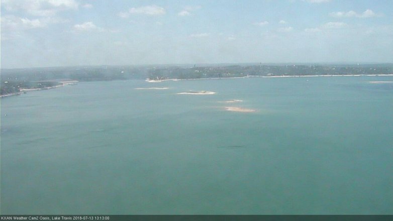 Lake Travis webcam, July 13, 2018 12:15 PM CT