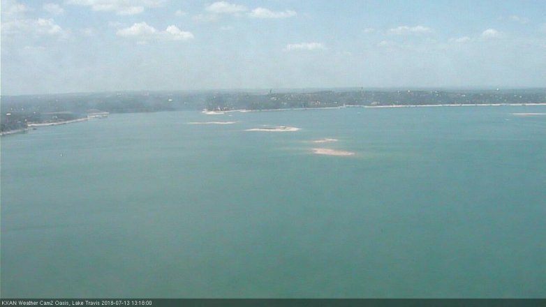 Lake Travis webcam, July 13, 2018 12:20 PM CT