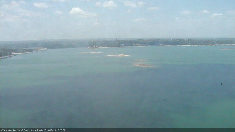 Lake Travis webcam, July 13, 2018 12:25 PM CT