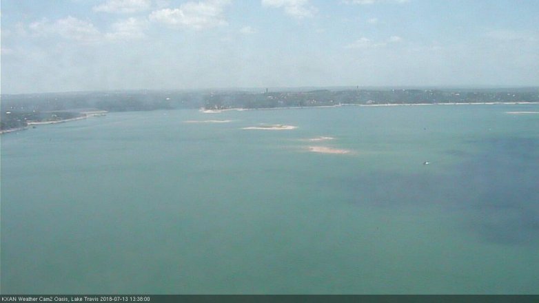Lake Travis webcam, July 13, 2018 12:40 PM CT