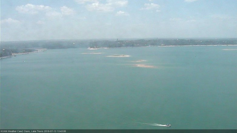 Lake Travis webcam, July 13, 2018 12:45 PM CT