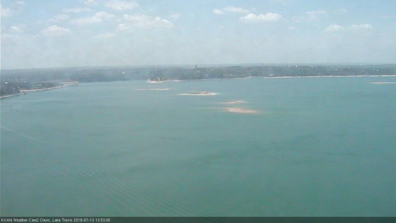 Lake Travis webcam, July 13, 2018 12:55 PM CT