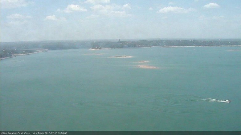 Lake Travis webcam, July 13, 2018 1:00 PM CT