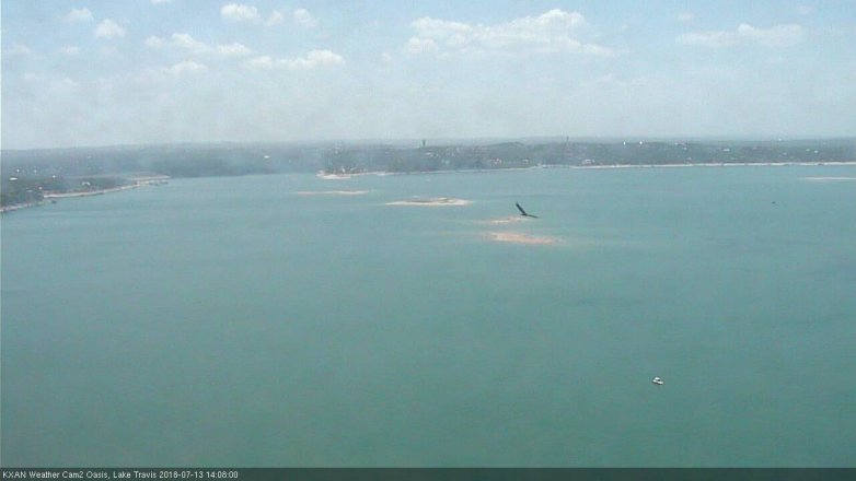 Lake Travis webcam, July 13, 2018 1:10 PM CT