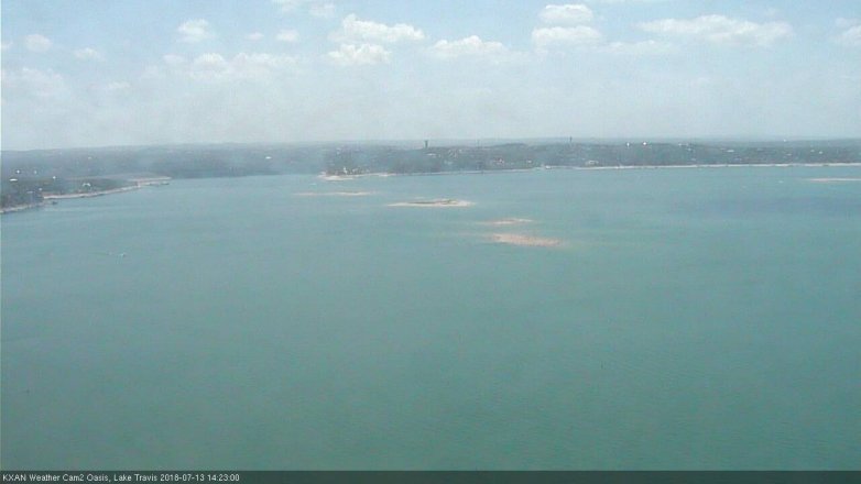 Lake Travis webcam, July 13, 2018 1:25 PM CT