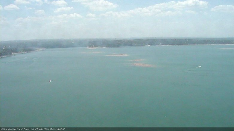 Lake Travis webcam, July 13, 2018 1:50 PM CT
