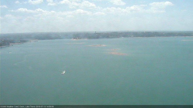 Lake Travis webcam, July 13, 2018 2:00 PM CT