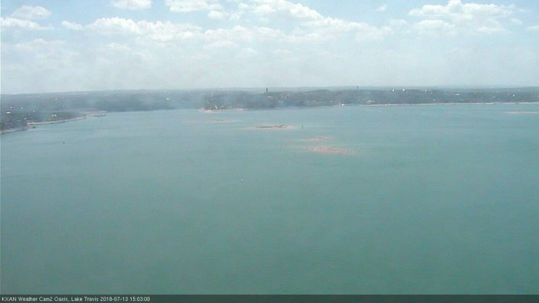 Lake Travis webcam, July 13, 2018 2:05 PM CT