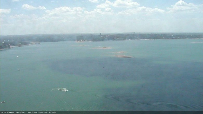 Lake Travis webcam, July 13, 2018 2:10 PM CT