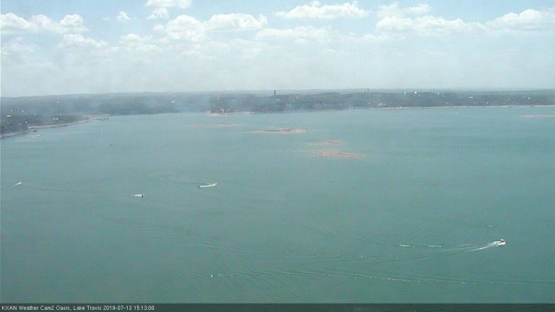 Lake Travis webcam, July 13, 2018 2:15 PM CT