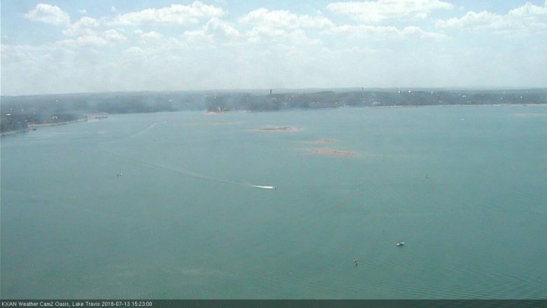 Lake Travis webcam, July 13, 2018 2:25 PM CT