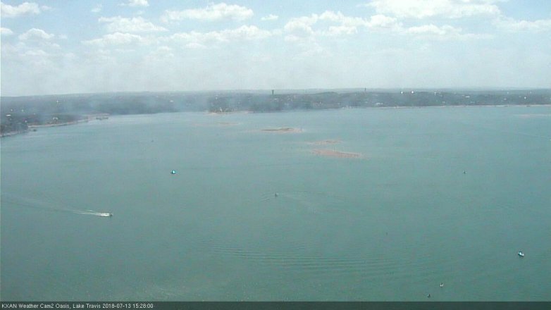 Lake Travis webcam, July 13, 2018 2:30 PM CT