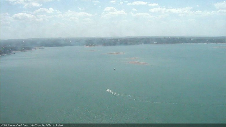 Lake Travis webcam, July 13, 2018 2:40 PM CT