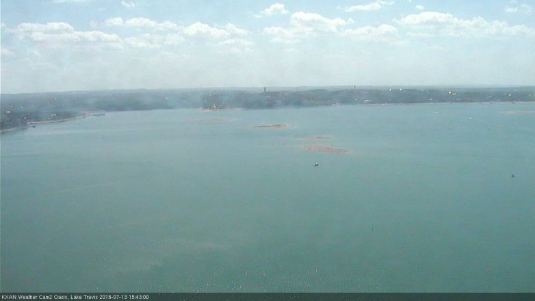 Lake Travis webcam, July 13, 2018 2:45 PM CT