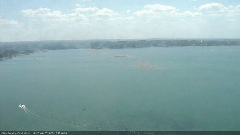 Lake Travis webcam, July 13, 2018 2:50 PM CT