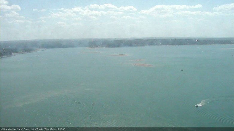 Lake Travis webcam, July 13, 2018 2:55 PM CT