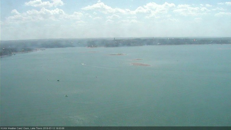 Lake Travis webcam, July 13, 2018 3:05 PM CT
