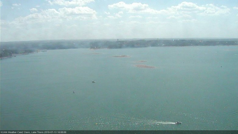 Lake Travis webcam, July 13, 2018 3:10 PM CT
