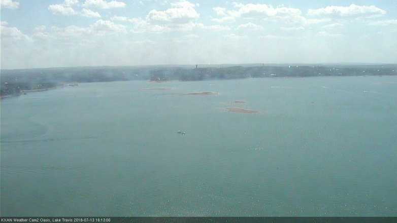 Lake Travis webcam, July 13, 2018 3:15 PM CT